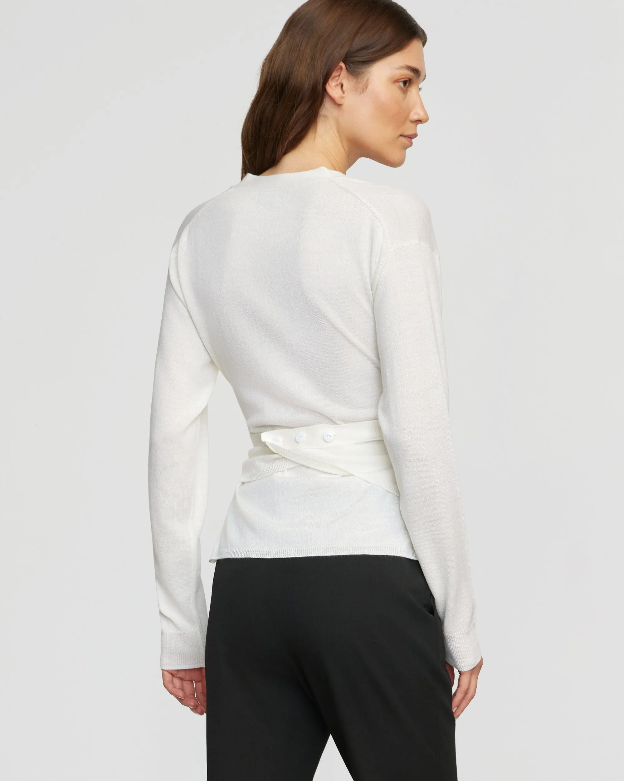Tamar Wrap Knit Sweater