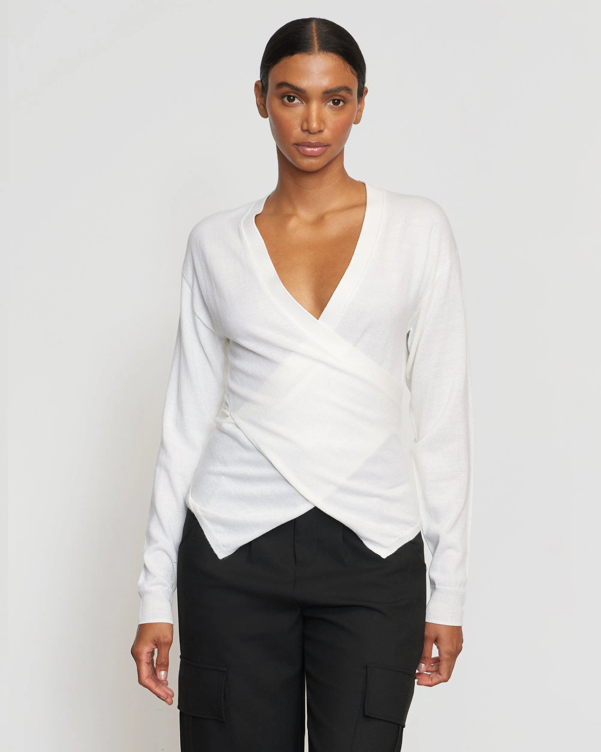 Tamar Wrap Knit Sweater