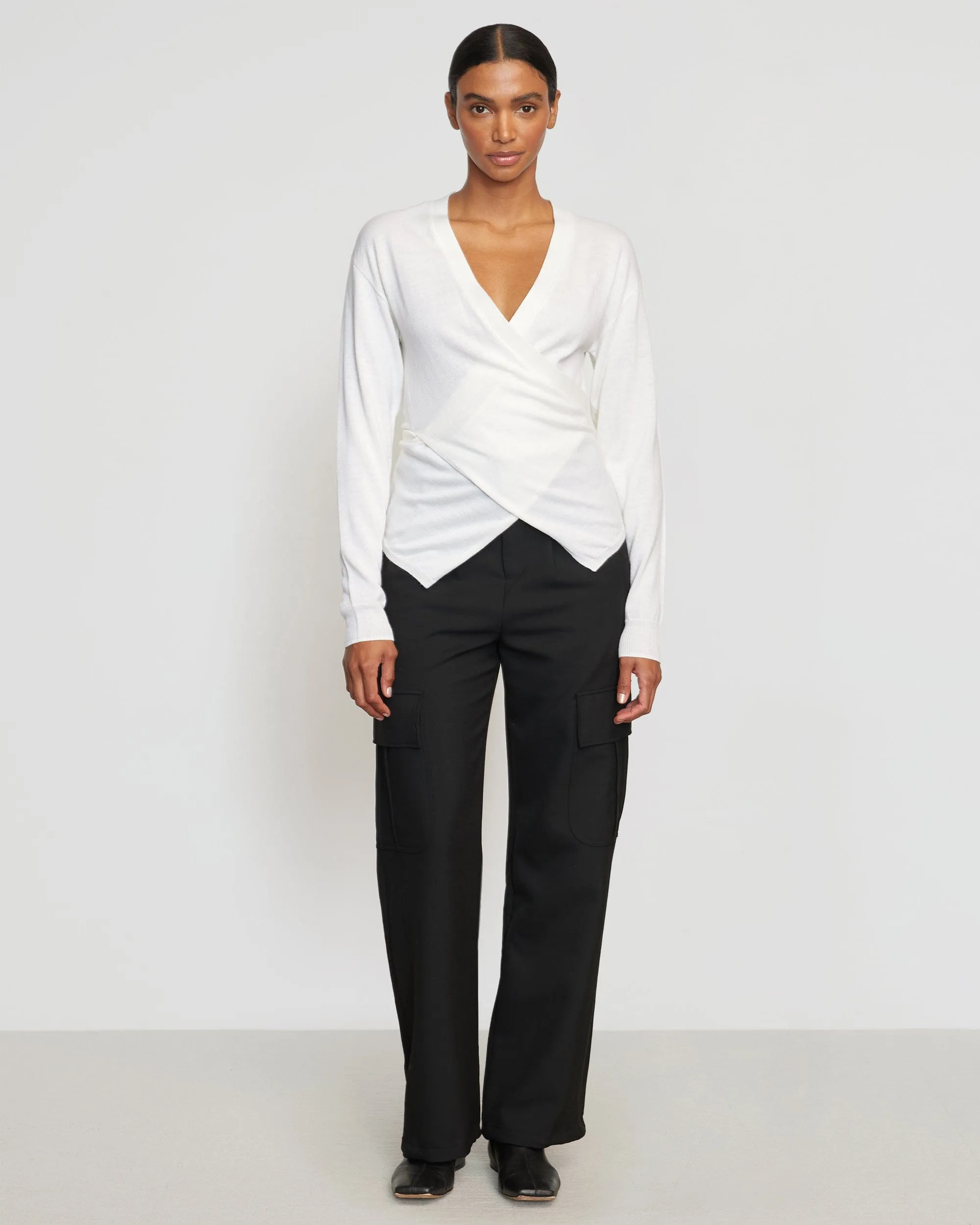 Tamar Wrap Knit Sweater