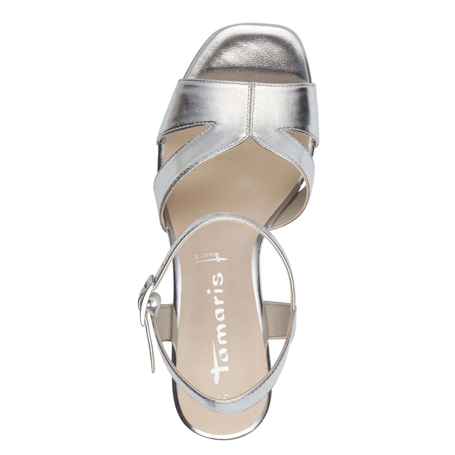 Tamaris High Platform Sandal Silver