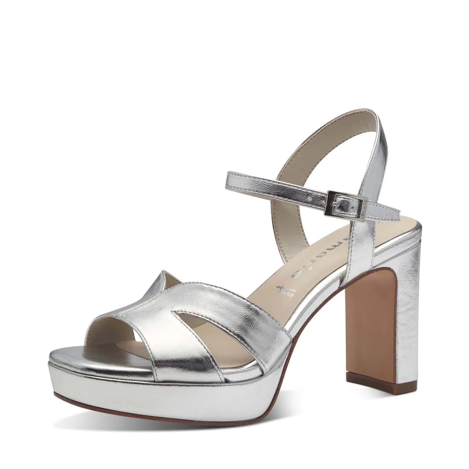 Tamaris High Platform Sandal Silver