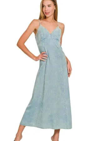 Tencel Mineral Washed Maxi Dress