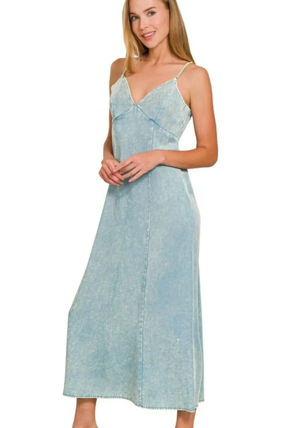 Tencel Mineral Washed Maxi Dress