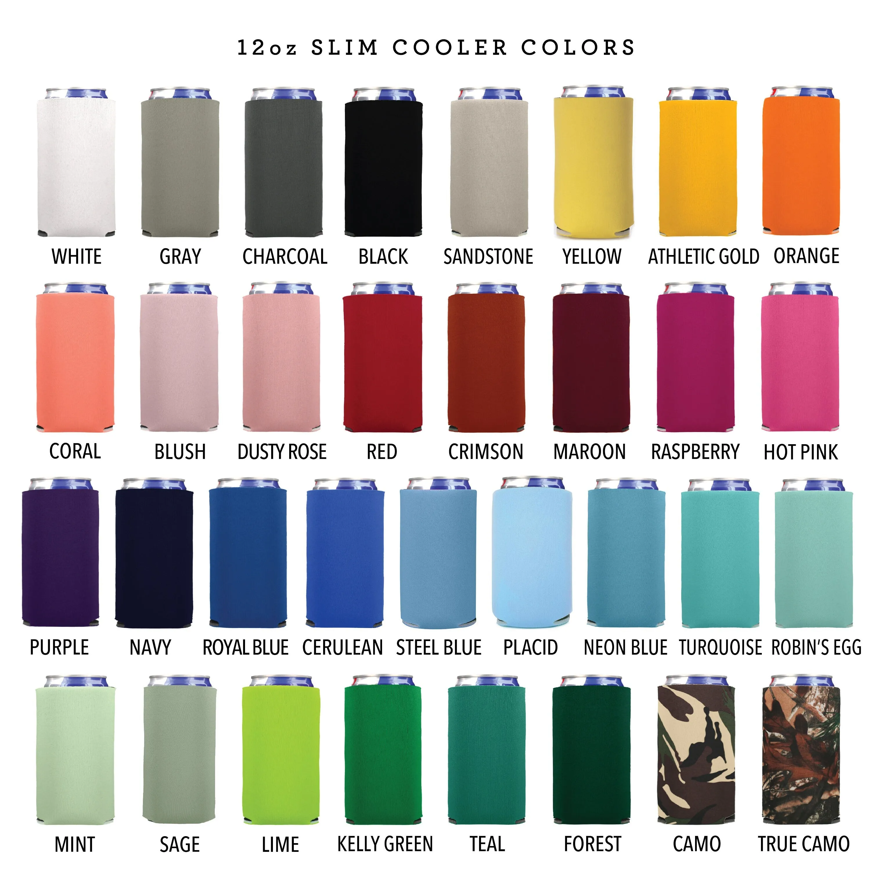 The Hunt is Over - Slim 12oz Wedding Can Cooler #112S