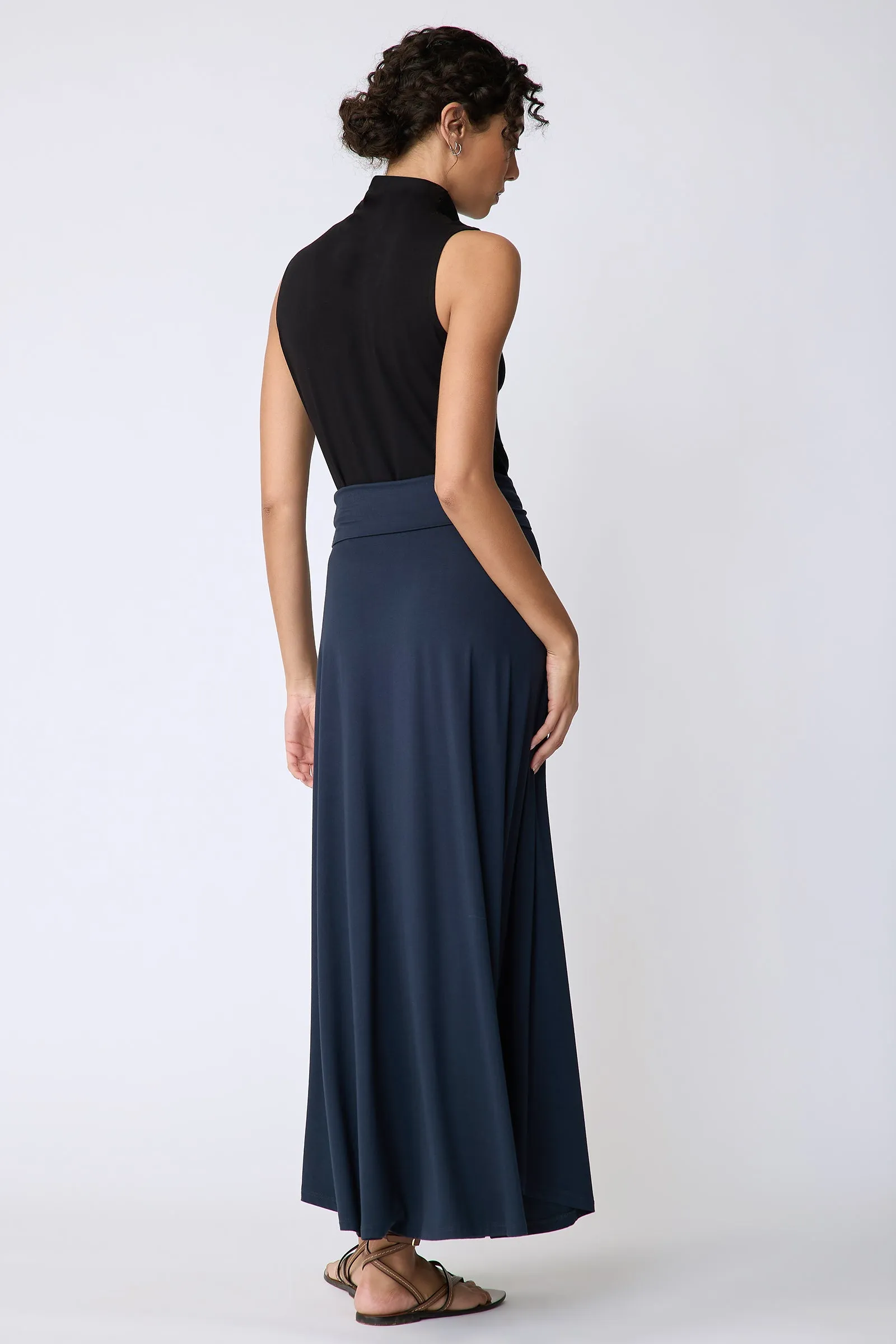 Thea Knit Kick Skirt - Navy