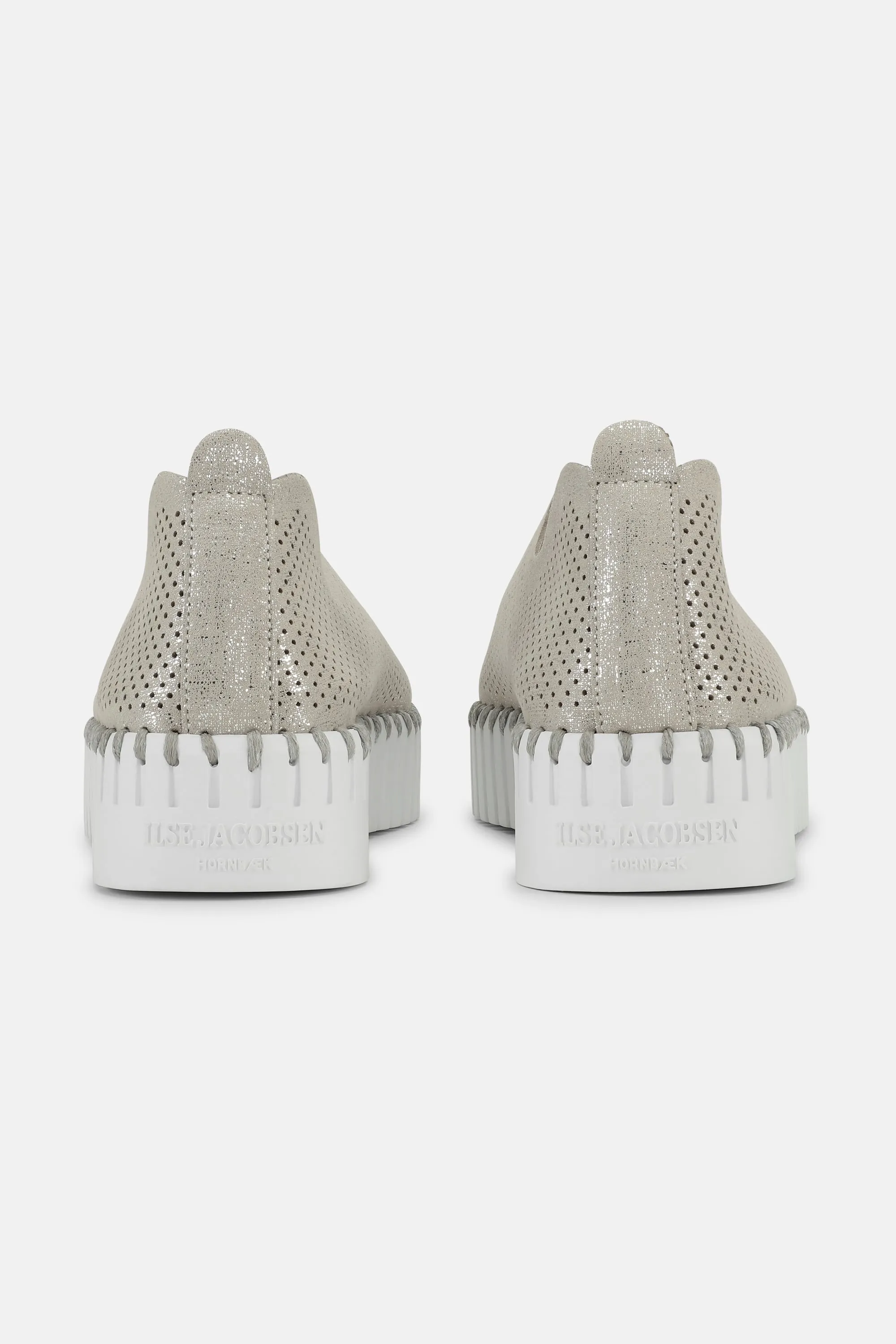 Tulip Plateauschuhe Glitter - Silver White