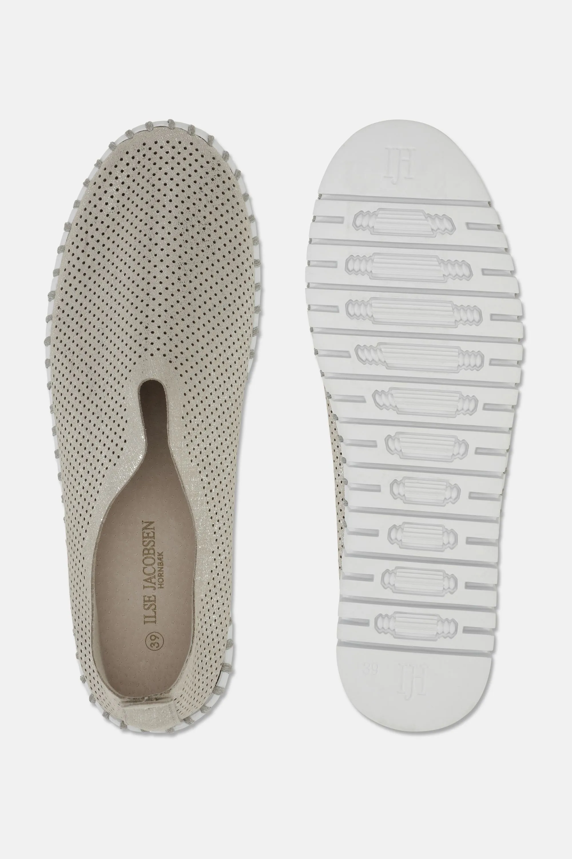 Tulip Plateauschuhe Glitter - Silver White