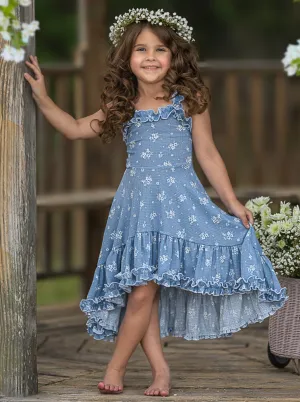 Twirl Into Spring Hi-Lo Ruffle Dress