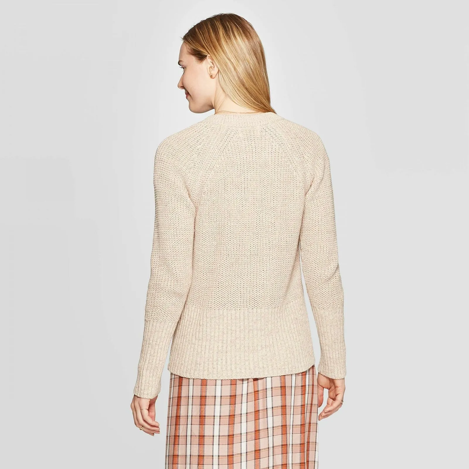 Universal Thread Women's Long Sleeve Crew Neck Raglan Pullover Sweater