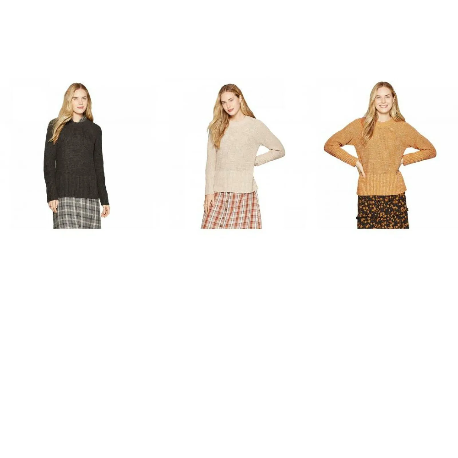 Universal Thread Women's Long Sleeve Crew Neck Raglan Pullover Sweater