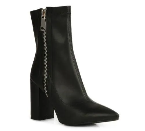 VALERIA POINTED TOE HIGH ANKLE BOOTS