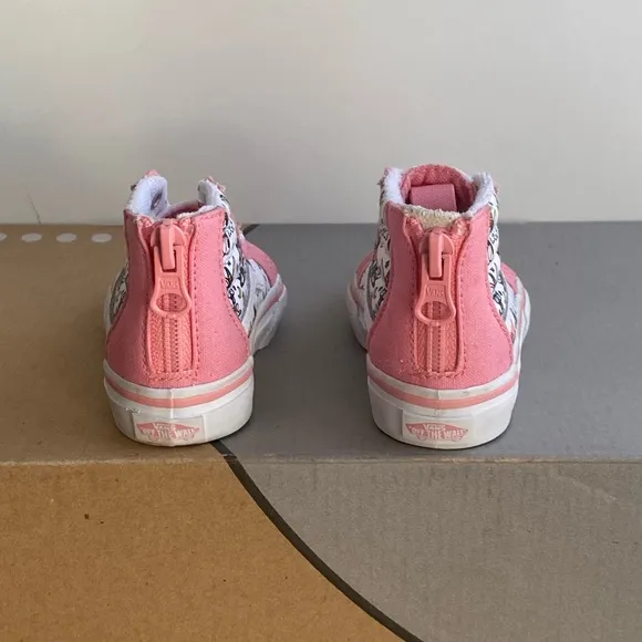 Vans Sk8 Hi Toddler Pink/White Sneakers- SZ 4 C