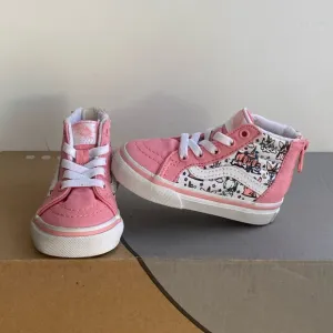 Vans Sk8 Hi Toddler Pink/White Sneakers- SZ 4 C