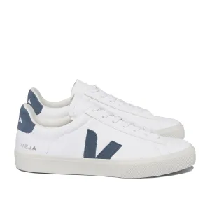 Veja - Campo Chromefree Leather Trainer in White/Blue