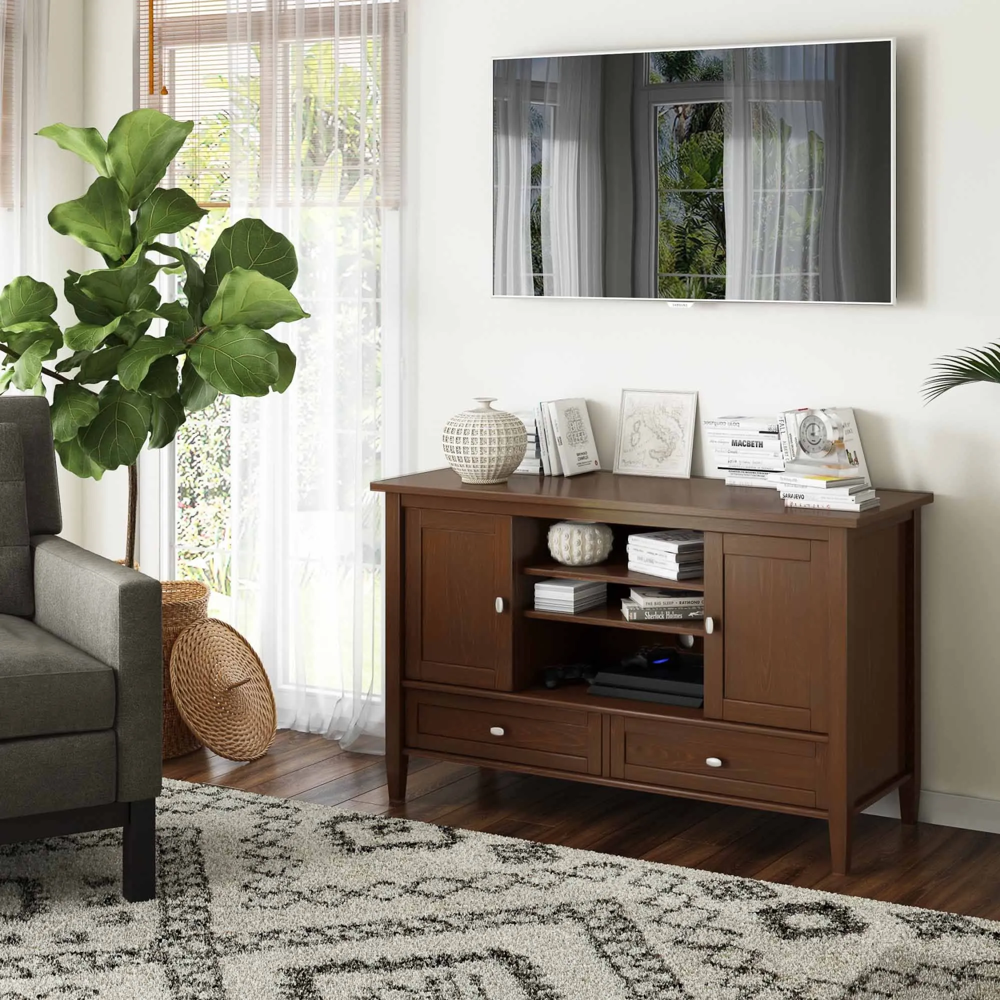 Warm Shaker TV Media Stand