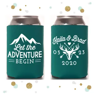 Wedding Can Cooler #135R - Let The Adventure Begin