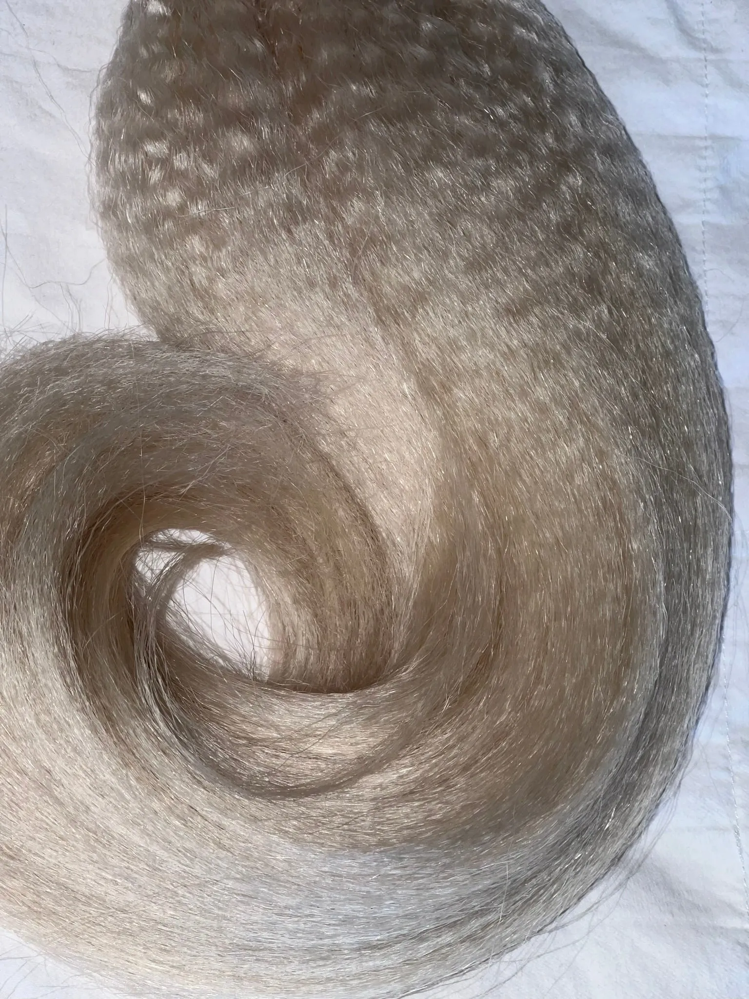White Blonde Afro-Straight