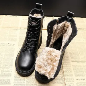 Willow - Lace-Up Winter Boots with Cozy Lining