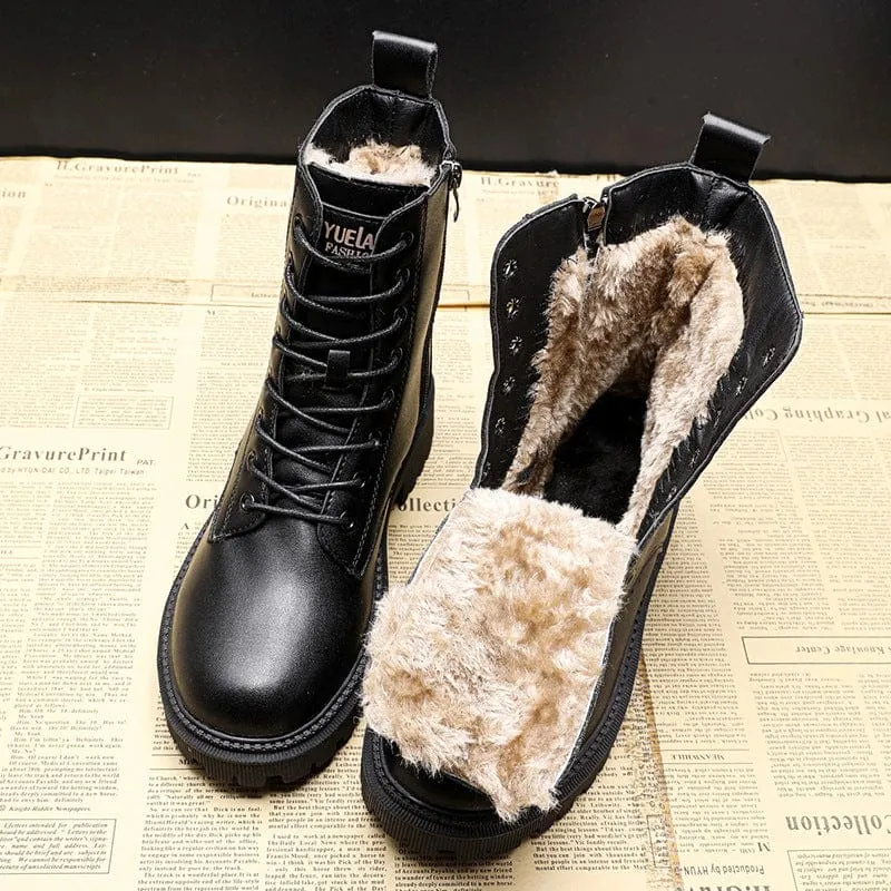 Willow - Lace-Up Winter Boots with Cozy Lining