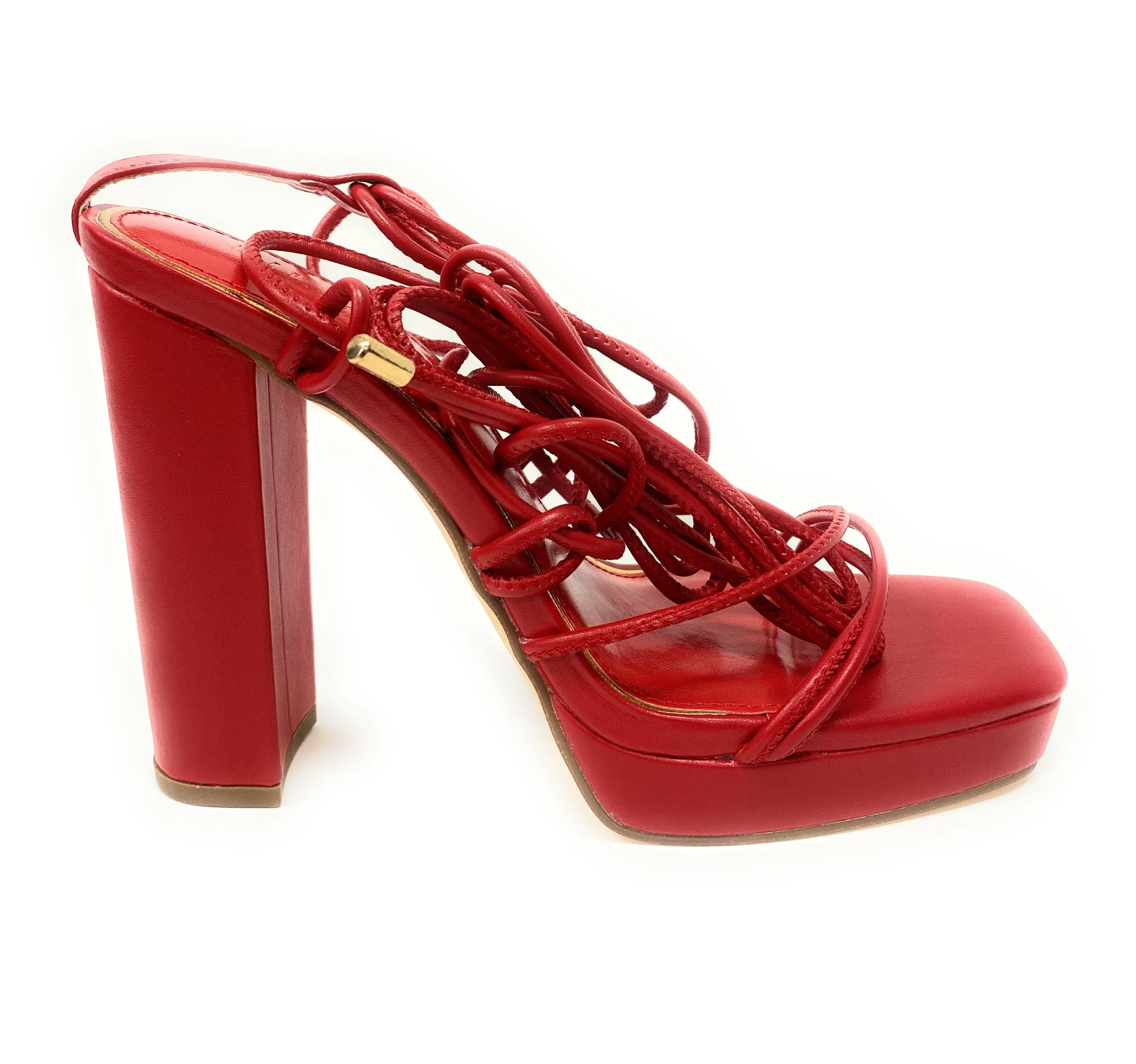 Women high heel tied up sandal ASHLEE-2