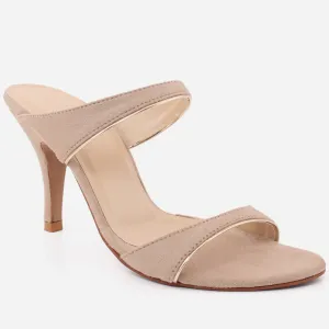 Women "STELLA"Mid High Heel Slipon Sandals