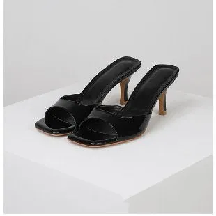 Women’s High Heel Slippers: British Style Stiletto Outer Wear
