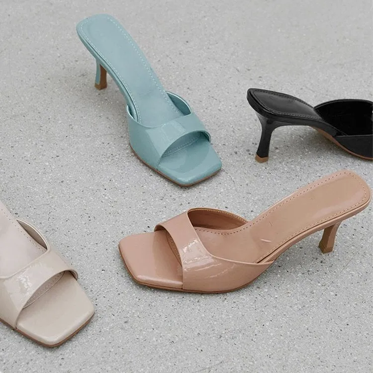 Women’s High Heel Slippers: British Style Stiletto Outer Wear