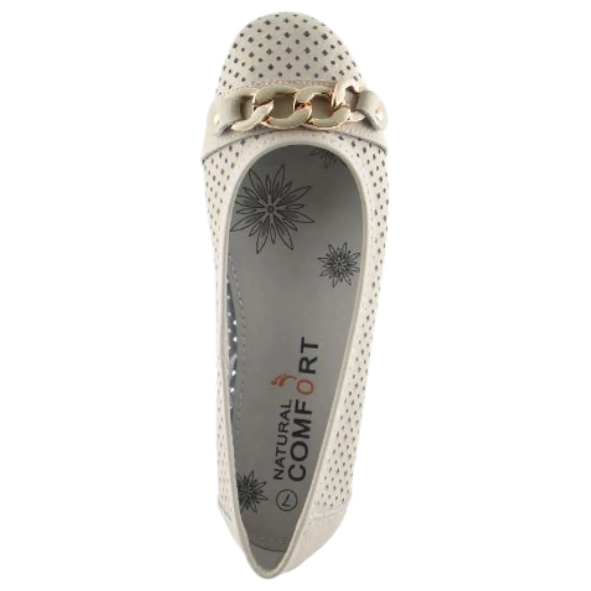 Womens Natural Comfort Rain Ice Ballet Slip On Flats