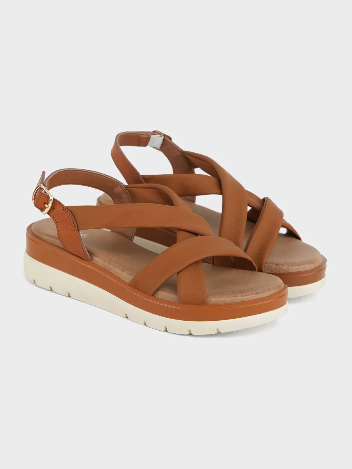 Womens "LUELLA" Casual Cross Over Sandals