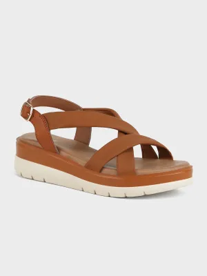 Womens "LUELLA" Casual Cross Over Sandals