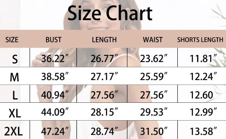 Women's Summer Sleeveless Mini Dress - Strappy Tops and Romper Shorts, V-neck Spaghetti Straps Jumpsuit, Casual Two-Piece Outfit for Ladies  C-240702-5