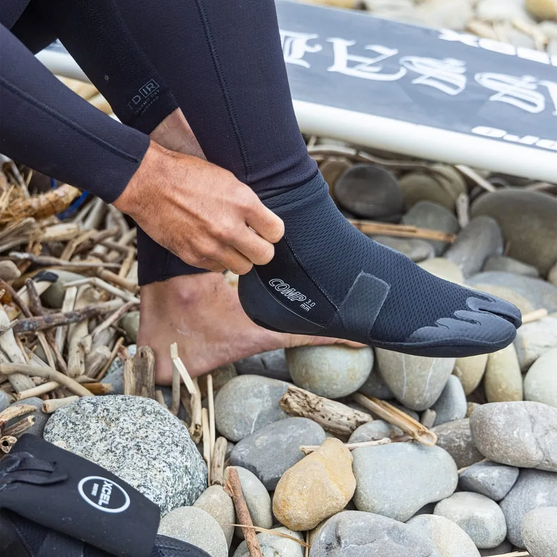 Xcel 3mm Comp Split Toe Wetsuit Boots - Black