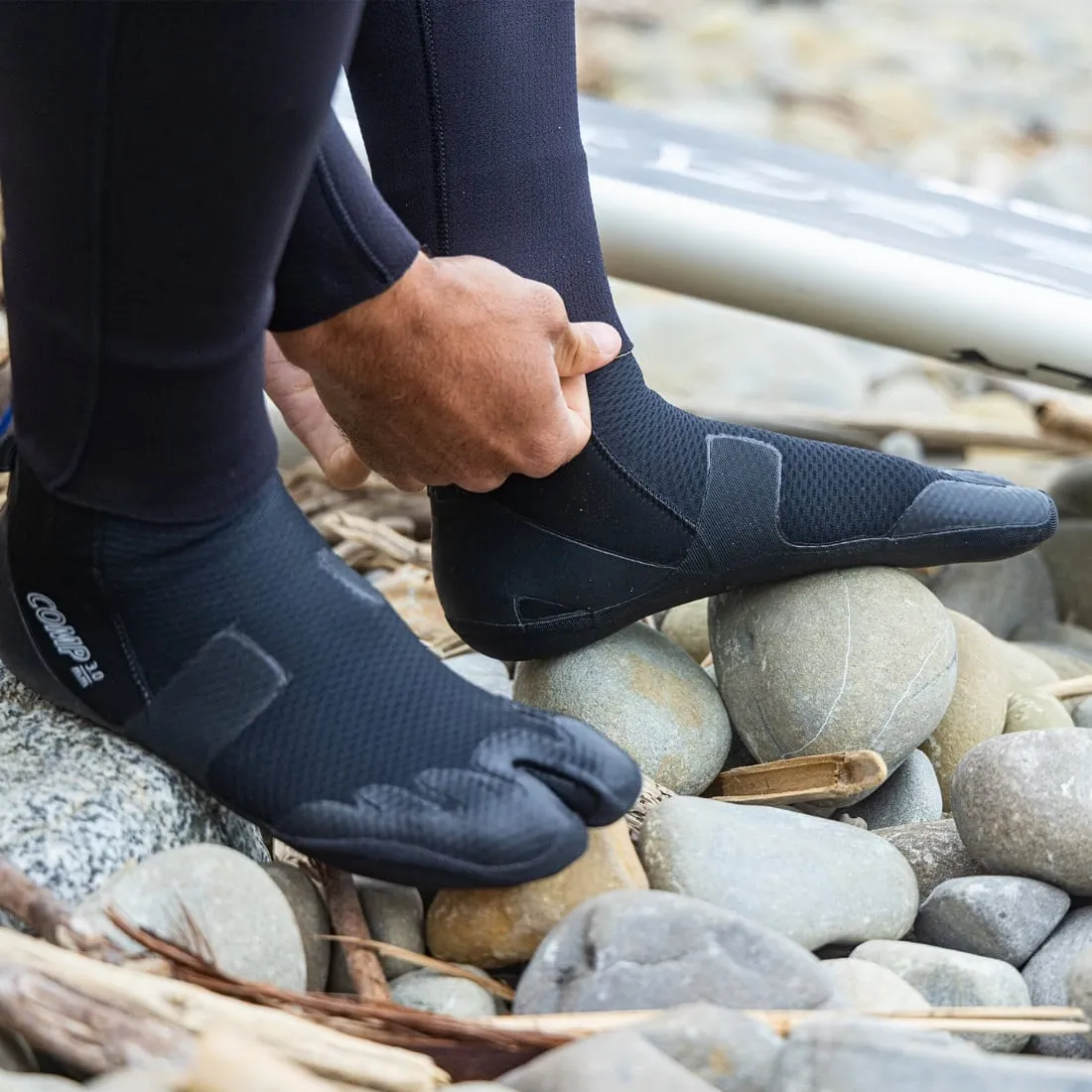 Xcel 3mm Comp Split Toe Wetsuit Boots - Black