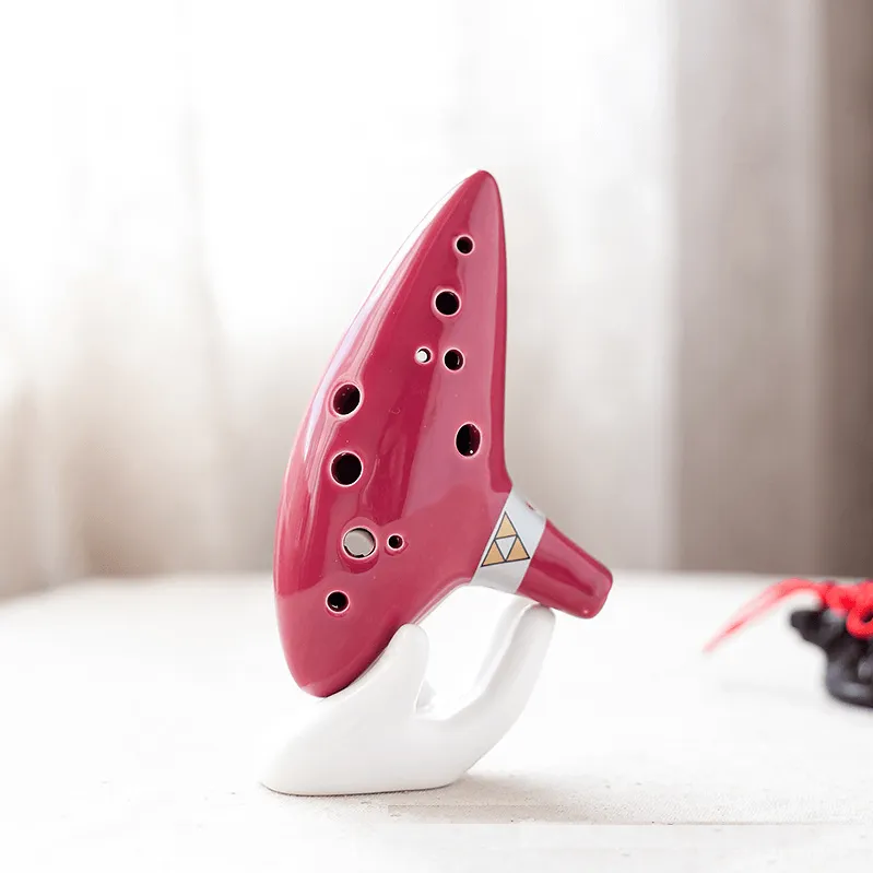 Zelda 12 Holes Ocarina with Ceramic Stand