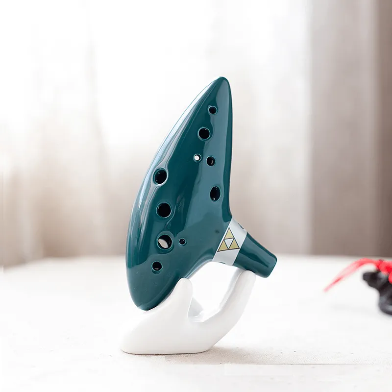 Zelda 12 Holes Ocarina with Ceramic Stand